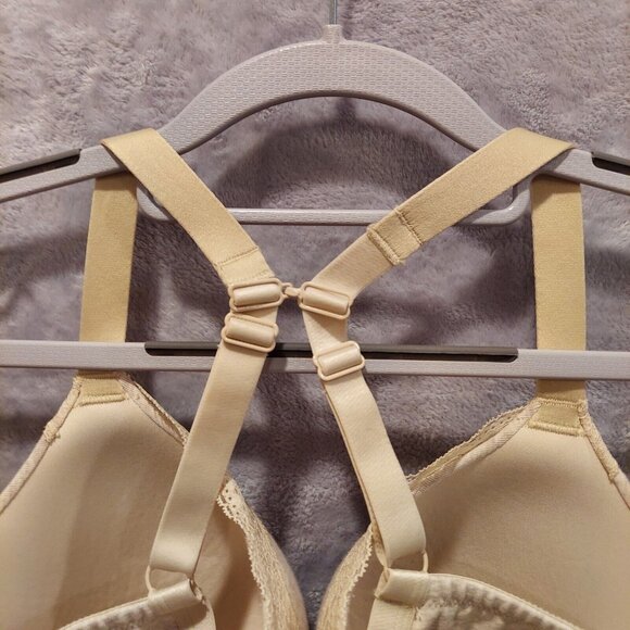 Ambrielle 42D Bra Organic Cotton Demi Underwire covertable straps jersey tan - Picture 3 of 16